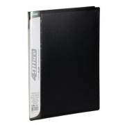 Папка з прижимом А4, чорна, 450 мкн. РР., 4-215, 4OFFICE